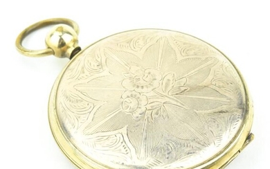Antique 19th C Gold Filled Locket Necklace Pendant. In
