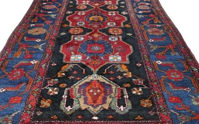 Antique Caucasian Kazak rug - 10.1 x 4.7 - collectors