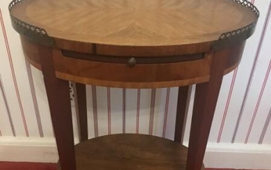 Antique French Marquetry & Ormolu End Table