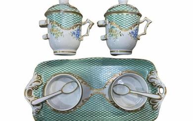Antique French Sevres Porcelain Covered Set