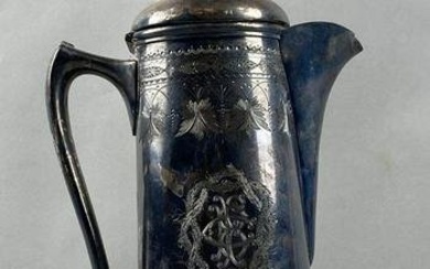 Antique Pairpoint Engraved Silver Plate Ewer Award