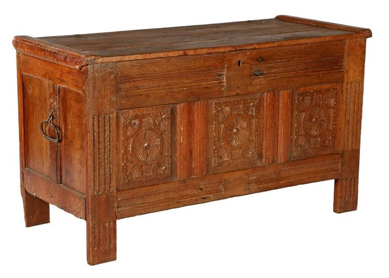 Antique oak blanket chest