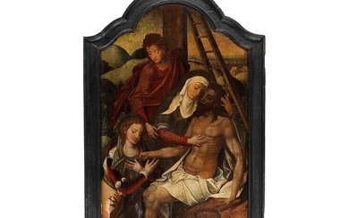 Antwerpener Schule um 1580, Die Beweinung des vom Kreuz genommenen Christus