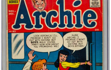 Archie Comics #83 (Archie, 1956) CGC VG- 3.5 Off-white...