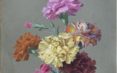 Arnhold original watercolor of Carnations