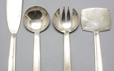 Art Déco Vorlegebesteck / An Art Déco four-part silver serving cutlery, Ernest Prost, nach 1923...