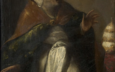 Attribué à Carlo SARACENI Venise, 1579 - 1620 Saint Grégoire le Grand