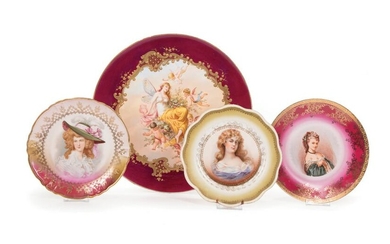 Austrian Porcelain Cabinet Portrait Plates