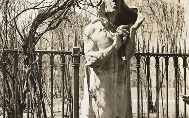 BERENICE ABBOTT (1898-1991) St. Mark's Church, Statue in Courtyard, East 10th Street and...