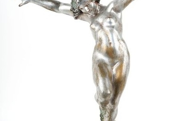 BINDER Carl (1881/1964). "Nude dancer". Bronze subject painted...