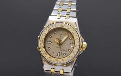 BREITLING Tabarly ladies wristwatch in steel/gold, Switzerland around 1985, quartz,...