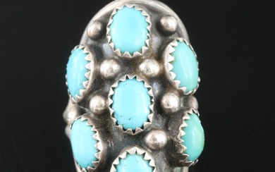 Benny Touchine, Navajo Diné Sterling Turquoise Ring