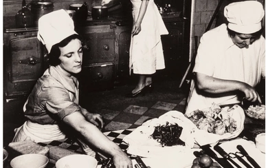 Bill Brandt (1904-1983), Cook and Kitchen Maids Preparing Diner (circa 1936)