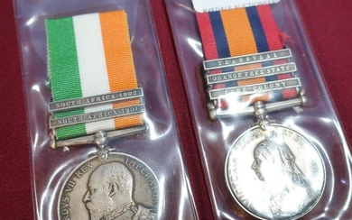Boer war pair of medals, comprising of Queen's South...