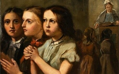 CHARLES SILLEM LIDDERDALE (1831 - 1895): GIRLS PRAYING
