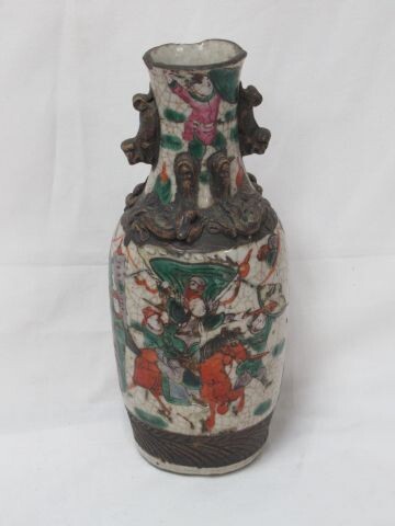CHINE Vase Nankin en porcelaine craquelée.... - Lot 572 - Enchères Maisons-Laffitte
