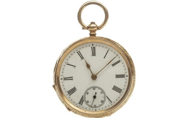 CONTINENTAL OPEN FACE KEY WIND POCKET WATCH, the round...