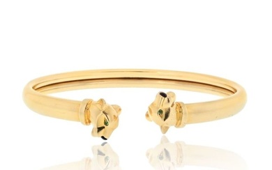 Cartier 18K Yellow Gold Double Head Panthere Bracelet
