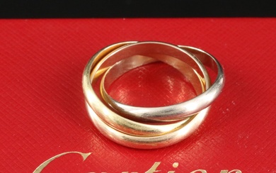 Cartier "Trinity" 18K Tri-Color Rolling Ring