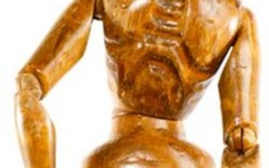 Carved Wood Jointed Artist Model