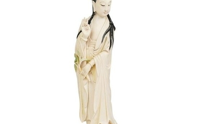 Chinese Carved Bone Guan Yin Sculpture