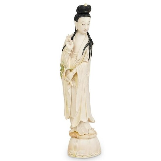 Chinese Carved Bone Guan Yin Sculpture