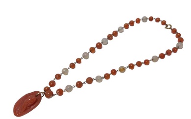 Chinese hardstone necklace