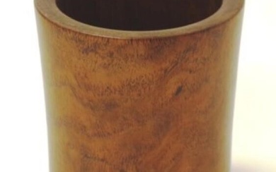 Chinese wood brush pot