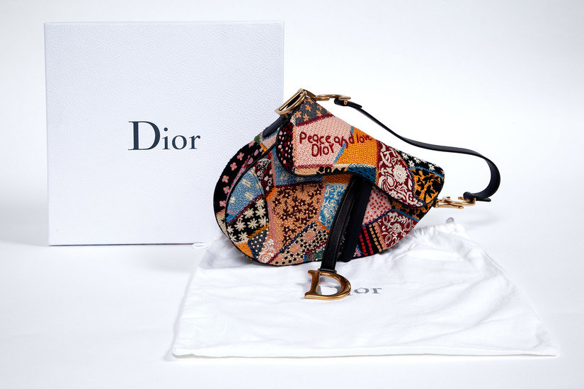 Christian Dior Peace and Love Saddle Bag