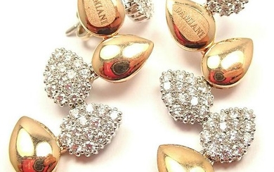 Damiani Antera Yellow/White Gold Diamond Earrings
