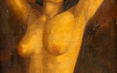 Demeter Haralamb CHIPARUS (1886 - 1947) Nu les bras levés (Nude with raised arms)