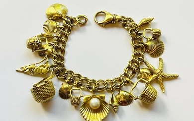 Diana Kim England 18k Yellow Gold Nantucket Charm Bracelet, Limited Ed. #98/200