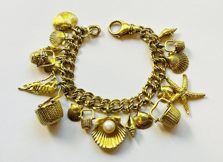 Diana Kim England 18k Yellow Gold Nantucket Charm Bracelet, Limited Ed. #98/200