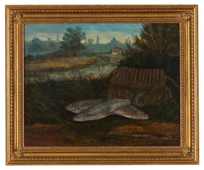 EUROPEAN SCHOOL (19th/20th century) Fish catch oil on canvas