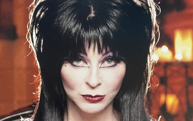Elvira Mistress of the Dark, rare signed 14x11 inch...
