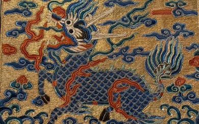 Embroidered Qilin -PatternA Very Rare and Fine Embroidered Qilin -Pattern Buzi Rank Badge Buzi Rank