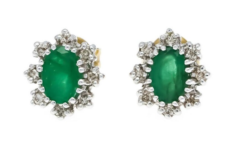 Emerald diamond earrings GG/W