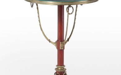 Empire Style Gilt Brass-Mounted Mahogany Guéridon, Early 20th Century
