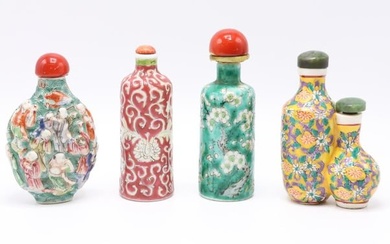 Enameled Porcelain Snuff Bottles