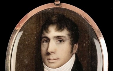 English School. Portrait miniature of a young gentleman, circa 1800-1810