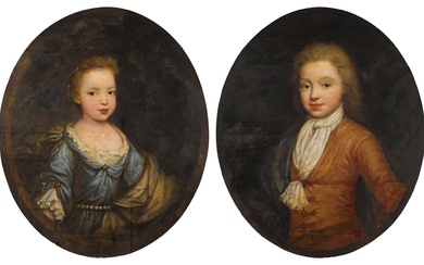 English School, late 17th century Portraits of Master and Miss...