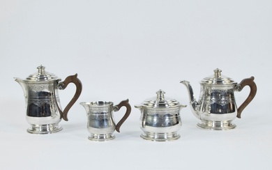English silver coffee and tea set, weight 1930 grams