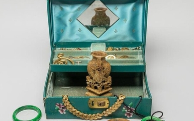 Estate Vintage Chinese Jade, stone & Jewelry