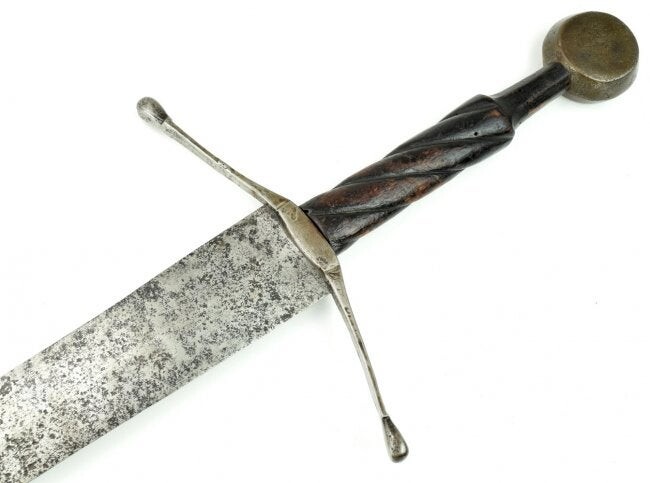 Exceptionally Rare Medieval Crusader Knight Broad Sword