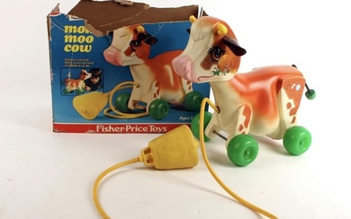 FISHER PRICE MOLLY MOO COW WITH BOX 1972
