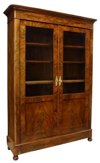 FRENCH LOUIS PHILIPPE PERIOD MAHOGANY BOOKCASE