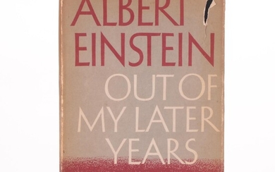 First Edition "Out of My Later Years" by Albert Einstein, 1950