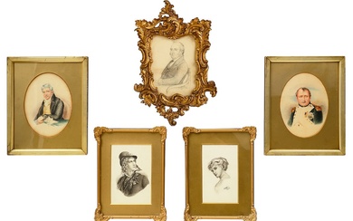Five 19th century portraits