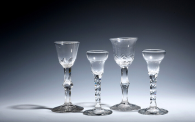 Four wine glasses c.1770