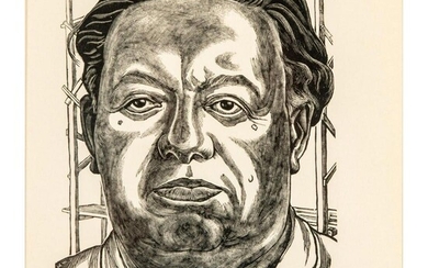 Framed Diego Rivera (Mexican, 1886-1957) Self Portrait